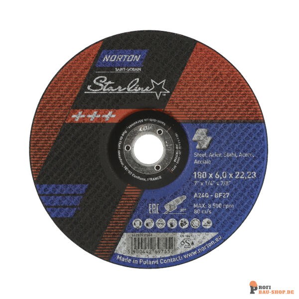 nortonschleifmittel/NORTON_schleifmittel_66252837268 Grinding wheel Angle Grinder Norton STARLINE METAL INOX 180x6x22.23_144532